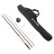 Leisure Sports Fly Fishing Pole, 3 Piece Collapsible 97-inch Fiberglass and Cork Rod and Ambidextrous Reel with Case 696223BLM - alternate 1
